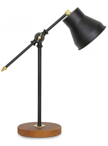 Φωτιστικό γραφείου Paule Megapap μέταλλο/Mdf χρώμα μαύρο 12x12x44εκ.