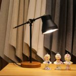 Φωτιστικό γραφείου Paule μέταλλο/Mdf χρώμα μαύρο 12x12x44εκ.