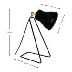 Φωτιστικό γραφείου Collins μεταλλικό χρώμα μαύρο 30x30x35εκ.