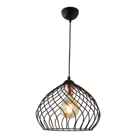 Φωτιστικό οροφής Dennis μεταλλικό μονόφωτο χρώμα μαύρο 21x30x70εκ.