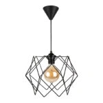 Φωτιστικό οροφής Pyant μεταλλικό μονόφωτο χρώμα μαύρο 23x17x70εκ.