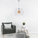 Φωτιστικό οροφής Pyant μεταλλικό μονόφωτο χρώμα λευκό 23x17x70εκ.