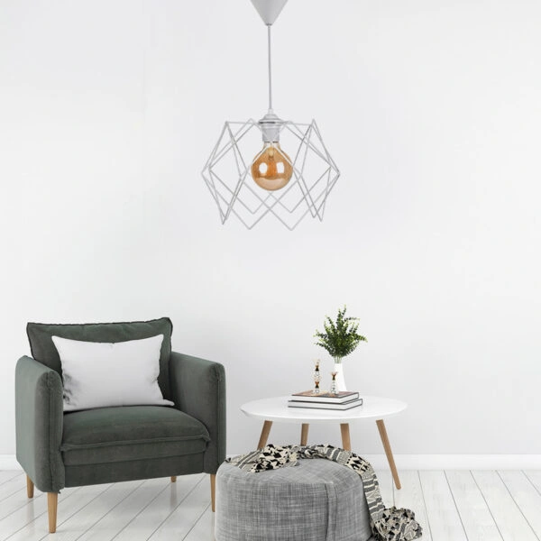 Φωτιστικό οροφής Pyant μεταλλικό μονόφωτο χρώμα λευκό 23x17x70εκ.