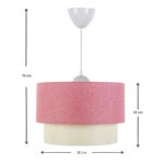 Φωτιστικό οροφής Whitehouse  υφασμάτινο μονόφωτο χρώμα ροζ 30x20x55εκ.
