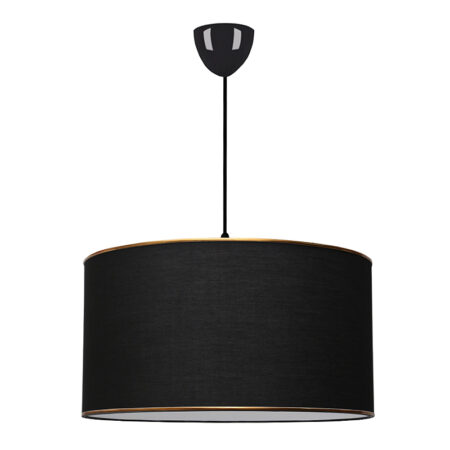 Φωτιστικό οροφής Alloy υφασμάτινο μονόφωτο χρώμα μαύρο 38x20x70εκ.