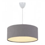 Φωτιστικό οροφής Monahan  υφασμάτινο μονόφωτο χρώμα γκρι 38x20x70εκ.