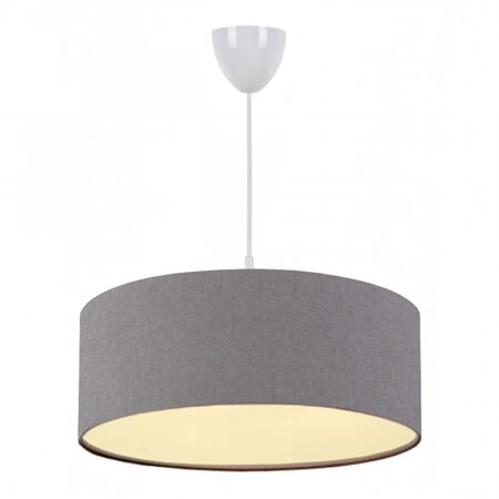Φωτιστικό οροφής Monahan υφασμάτινο μονόφωτο χρώμα γκρι 38x20x70εκ.