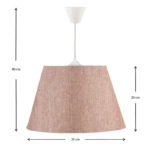 Φωτιστικό οροφής Elanor υφασμάτινο μονόφωτο χρώμα ροζ 37x21x70εκ.