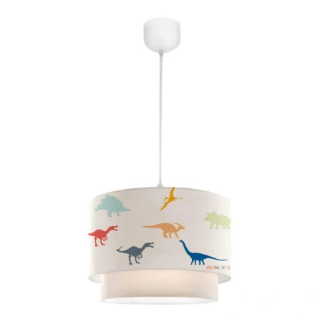 * Φωτιστικό οροφής Goofy υφασμάτινο μονόφωτο με χαριτωμένα δεινοσαυράκια 30x20x70εκ.