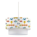 Φωτιστικό οροφής Goofy  υφασμάτινο μονόφωτο με χαριτωμένα οχήματα 30x20x70εκ.