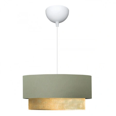 Φωτιστικό οροφής Lucifer E27 υφασμάτινο μονόφωτο χρώμα παστέλ πράσινο 30x15x70εκ.