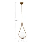 Φωτιστικό οροφής Shemesh E27 μεταλλικό μονόφωτο χρώμα χρυσό ματ 20x20x85εκ.