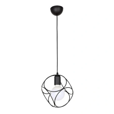 Φωτιστικό οροφής Lusita  E27 μεταλλικό μονόφωτο χρώμα μαύρο 20x20x70εκ.