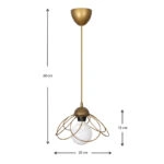 Φωτιστικό οροφής Zufash E14 μεταλλικό μονόφωτο χρώμα χρυσό 25x25x60εκ.