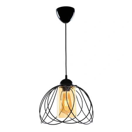 Φωτιστικό οροφής Abilene E27 μεταλλικό μονόφωτο χρώμα μαύρο 26x26x68εκ.