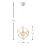 Φωτιστικό οροφής Thora  E27 μεταλλικό μονόφωτο χρώμα λευκό 22x22x70εκ.