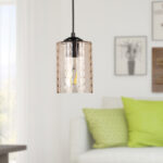 Φωτιστικό οροφής Alberto E27 ακρυλικό μονόφωτο χρώμα μαύρο 10x10x60εκ.