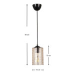 Φωτιστικό οροφής Alberto E27 ακρυλικό μονόφωτο χρώμα μαύρο 10x10x60εκ.