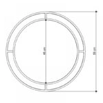 Καθρέφτης τοίχου Bubble αλουμινίου χρώμα χρυσό 57x2x57εκ.