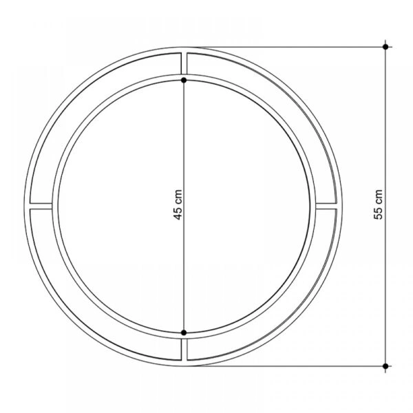 Καθρέφτης τοίχου Bubble αλουμινίου χρώμα χρυσό 57x2x57εκ.