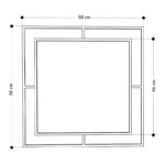 Καθρέφτης τοίχου Corner  αλουμινίου χρώμα μαύρο 58,6x2x58,6εκ.