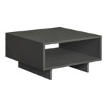 Τραπεζάκι σαλονιού Hola μελαμίνης χρώμα ανθρακί 60x60x32εκ.