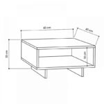 Τραπεζάκι σαλονιού Hola μελαμίνης χρώμα ανθρακί 60x60x32εκ.