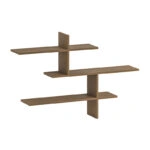 Ραφιέρα τοίχου Leo  χρώμα ανοιχτό καφέ 123x22x80εκ.