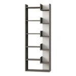 Βιβλιοθήκη μελαμίνης Oppa  χρώμα ανθρακί - λευκό 60x22x162εκ.