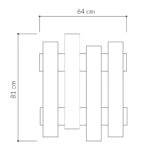 Κρεμάστρα τοίχου Wave από μελαμίνη χρώμα λευκό 64x4x81εκ.