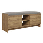 Παπουτσοθήκη Zulla από μελαμίνη χρώμα ανοιχτό καφέ 110x37x43εκ.