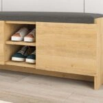 Παπουτσοθήκη Zulla χρώμα φυσικό οξιάς 110x37x43εκ.