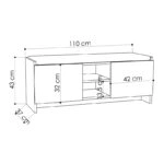Παπουτσοθήκη Zulla χρώμα φυσικό οξιάς 110x37x43εκ.