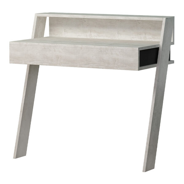 Γραφείο εργασίας Cowork από μελαμίνη χρώμα λευκό αντικέ 94x50x91εκ.