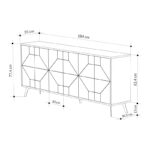 Μπουφές μελαμίνης Dune χρώμα ανθρακί 184x35x77,4εκ.