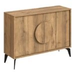 Μπουφές μελαμίνης Gora  χρώμα ανοιχτό καφέ 110x35,6x82εκ.