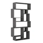 Βιβλιοθήκη μελαμίνης Karmato χρώμα ανθρακί 96x25,5x168,5εκ.