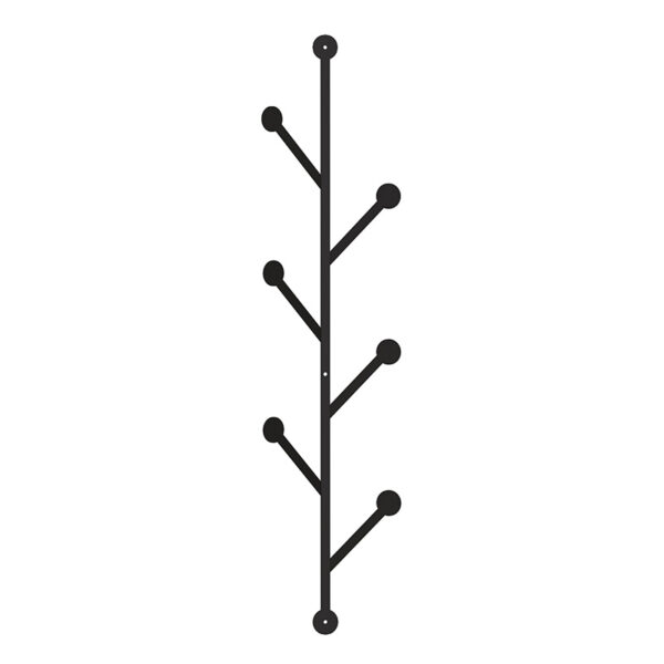 Κρεμάστρα τοίχου Ponpon μεταλλική χρώμα μαύρο 22x5x94εκ.