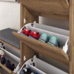 Παπουτσοθήκη μελαμίνης Dude  χρώμα ανοιχτό καφέ 104,8x26x118,5εκ.