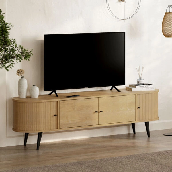Έπιπλο τηλεόρασης Gentle χρώμα sapphire oak 180x40x52εκ.