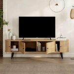 Έπιπλο τηλεόρασης Gentle χρώμα sapphire oak 180x40x52εκ.