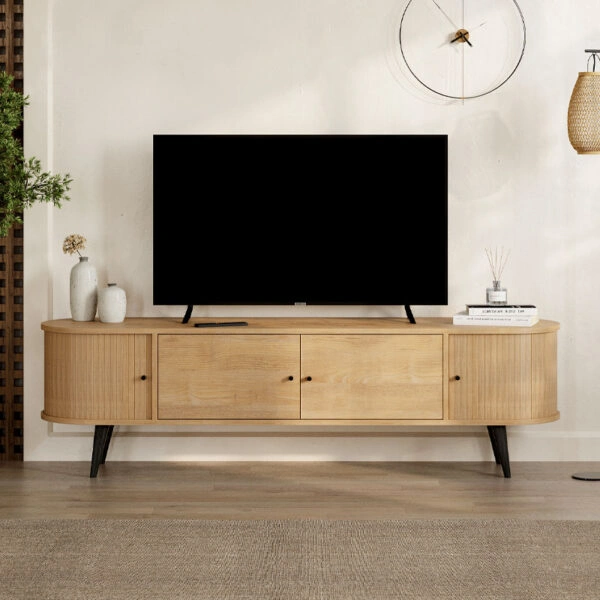 Έπιπλο τηλεόρασης Gentle χρώμα sapphire oak 180x40x52εκ.