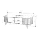 Έπιπλο τηλεόρασης Gentle χρώμα sapphire oak 180x40x52εκ.