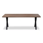 Τραπέζι Jeremy Mdf - μεταλλικό χρώμα καρυδί 200x100x75εκ.