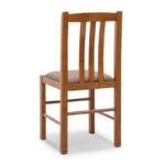 Καρέκλα τραπεζαρίας Derry  από μασίφ ξύλο οξιάς χρώμα καρυδί 42x42x90εκ.