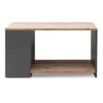 Τραπεζάκι σαλονιού Sylvia από μελαμίνη χρώμα pine oak - ανθρακί 90,2x59,2x48,1εκ.