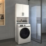 Έπιπλο πλυντηρίου Holton  από μελαμίνη χρώμα λευκό 65,5x30x180εκ.