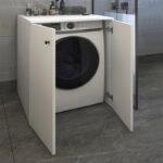 Έπιπλο πλυντηρίου Gray  από μελαμίνη χρώμα λευκό 70x66x90εκ.