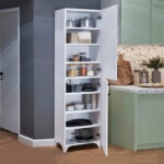 Ντουλάπι κουζίνας/μπάνιου Charlie  χρώμα λευκό 49x31,8x173,9εκ.