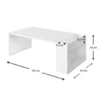 Τραπεζάκι σαλονιού View  από μελαμίνη χρώμα λευκό 95x50x34εκ.